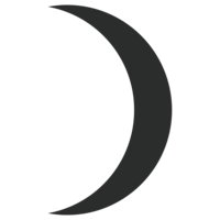 Progressive waxing crescent moon phases