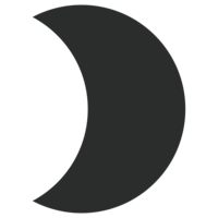 Progressive waxing crescent moon phases